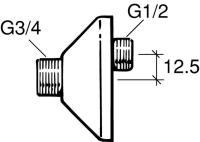Excenterkoppling G20 x G15 12,5cc, Gustavsberg