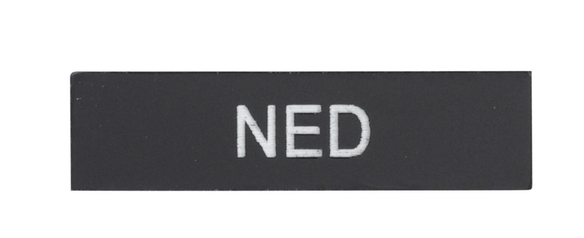 Märkt skylt ZBY, svart - SKYLT ZBY02708 NED
