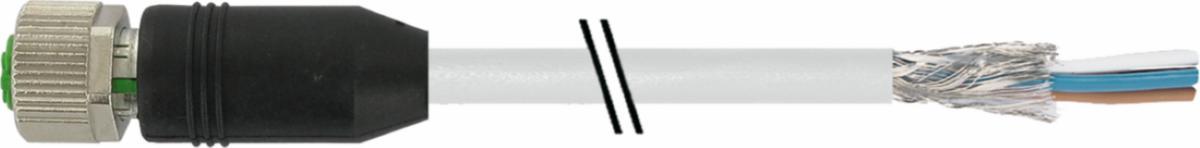 Kablage 7000- - KABL M12 RAK 5P HONA SKÄRM 3M 7000-13221-3480300