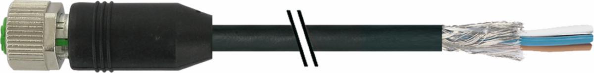 Kablage 7000- - KABL M12 RAK 8P HONA SKÄRM 15M 7000-17121-7171500
