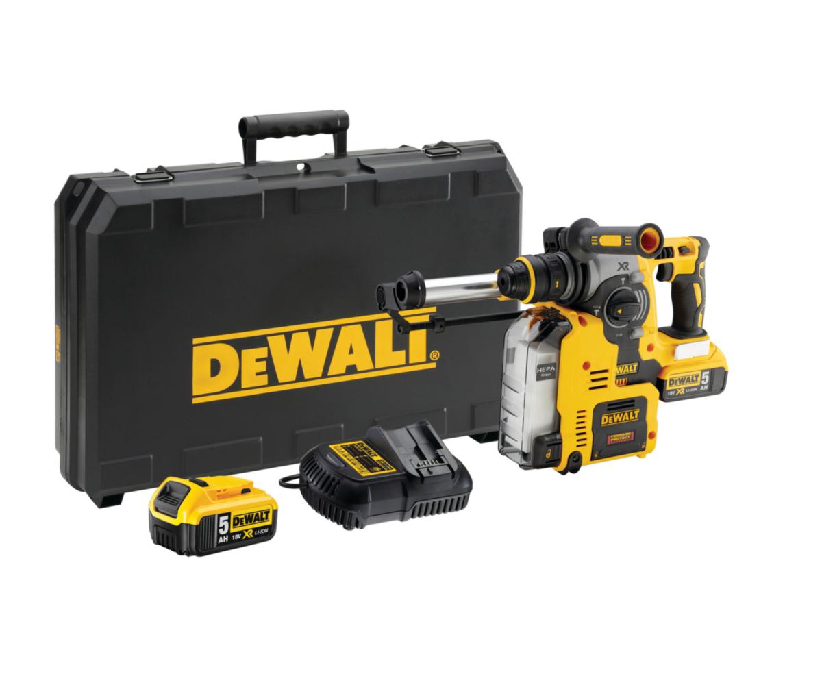 Borrhammare DEWALT DCH275P2-QW - BORRHAMMARE DEWALT DCH275P2 18V 2X5.0AH. 2.1 J. DAMMUTSUG