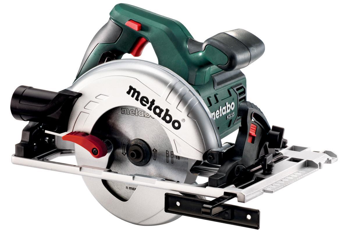 Cirkelsåg Metabo KS 55 FS m plastlåda - CIRKELSÅG METABO KS55FS 1200W 160MM MAX 55MM I LÅDA