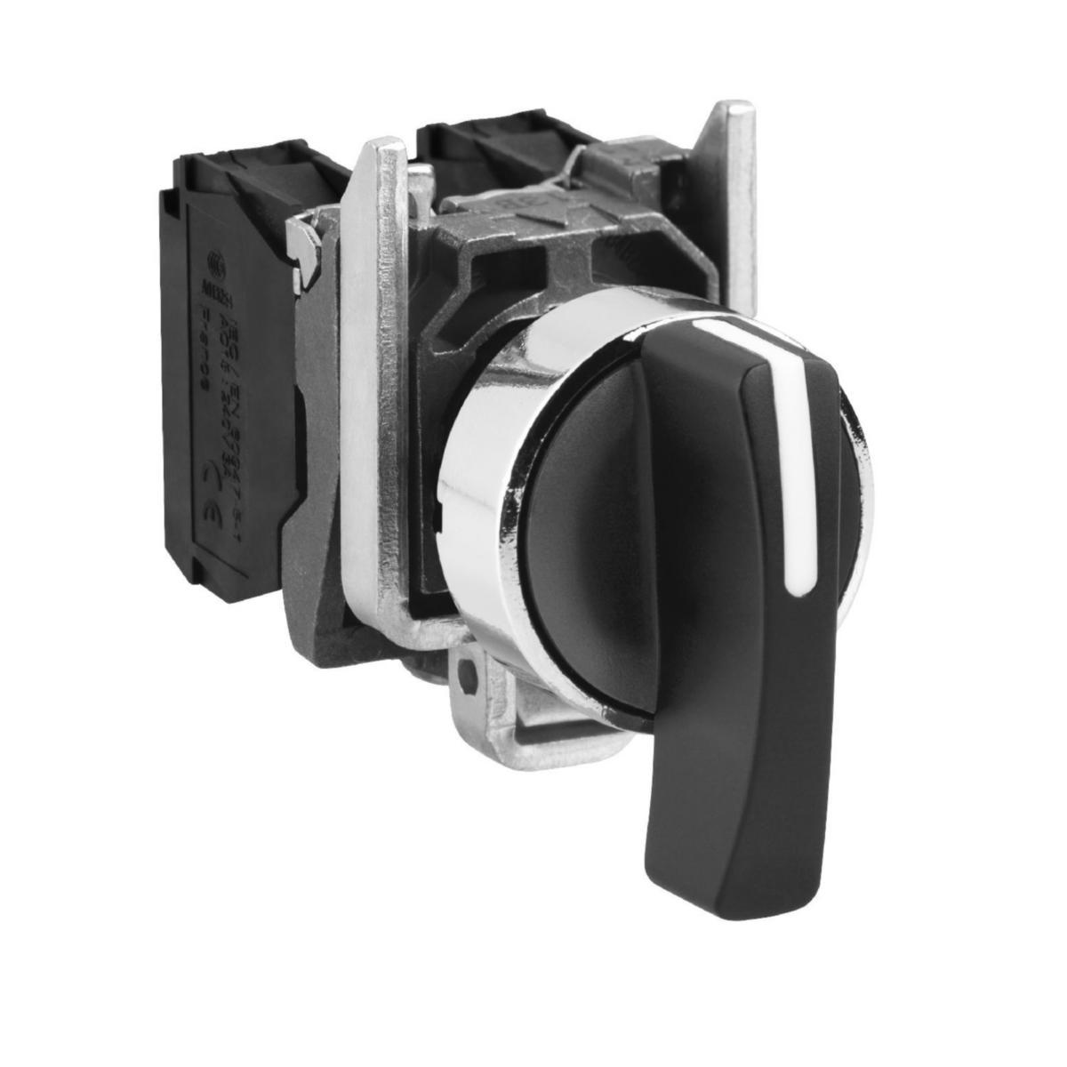 Switch XB4BJ with long black rotary control - BLACK SELECTOR SWITCH DIAM 22 XB4BJ33