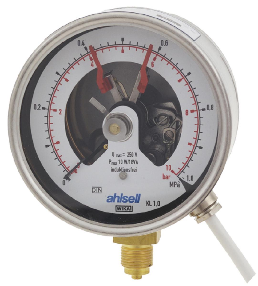 Tryckmätare 2040-100 med kontaktdon, a-collection - 10 KONTAKTMANOMETER 0-6 BAR D100 RFR HUS NEDÅT MAX/MIN