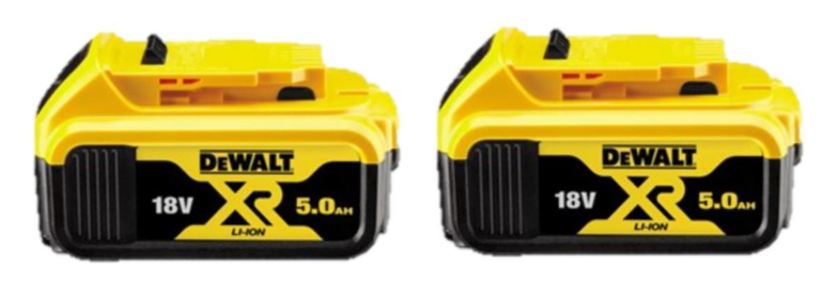 Batteriset DEWALT DCB184P2 - BATTERISET DEWALT DCB184P2 18V XR 2 X 5AH