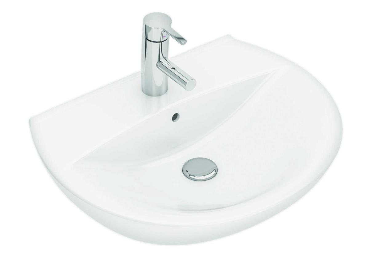 Washbasin Spira 15162, Ifö - IFÖ SPIRA 15162100 WASHBASIN 60CM ROUND,FOR BOLTS W7O DRAIN