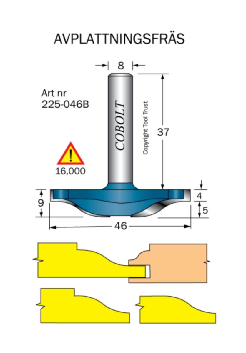 Frisfräs Cobolt HM - FRISFRÄS HM COBOLT D46 R12.7 L9 TL49 S8
