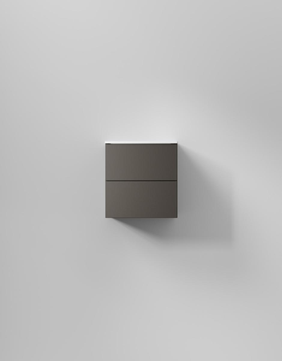 Tvättställsskåp Core XS Solid, INR - INR KOMMOD CORE XS SOLID 50 CARBON GREY, 2 LÅDOR