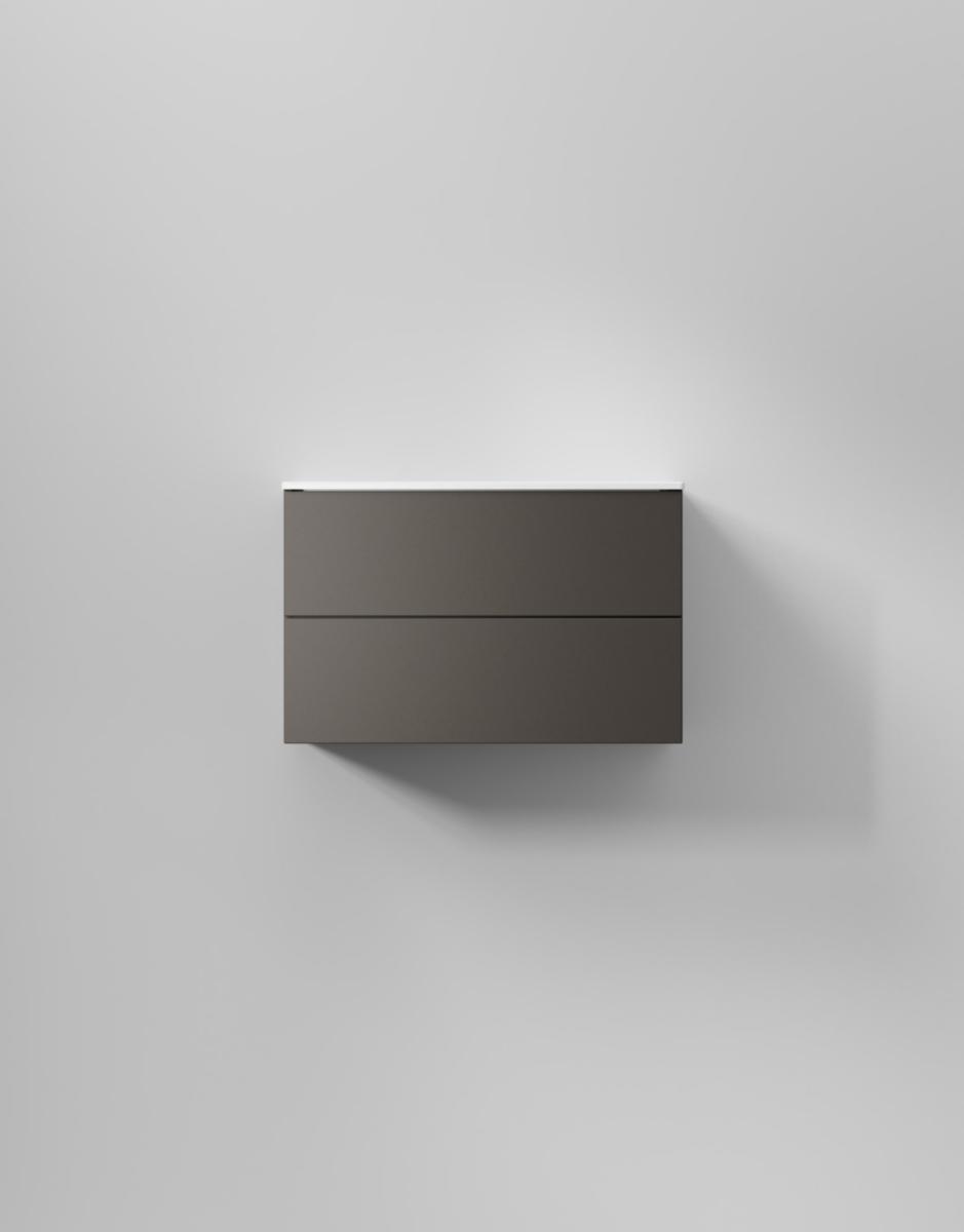 Tvättställsskåp Core XS Solid, INR - INR KOMMOD CORE XS SOLID 80 CARBON GREY, 2 LÅDOR