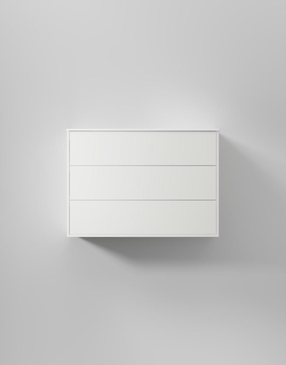 Tvättställsskåp Terra Solid, INR - INR KOMMOD TERRA SOLID 100 PURE WHITE, 3 LÅDOR