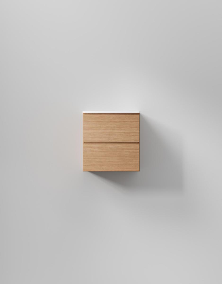 Tvättställsskåp Core XS Grip, INR - INR KOMMOD CORE XS GRIP 50 NATURAL OAK, 2 LÅDOR
