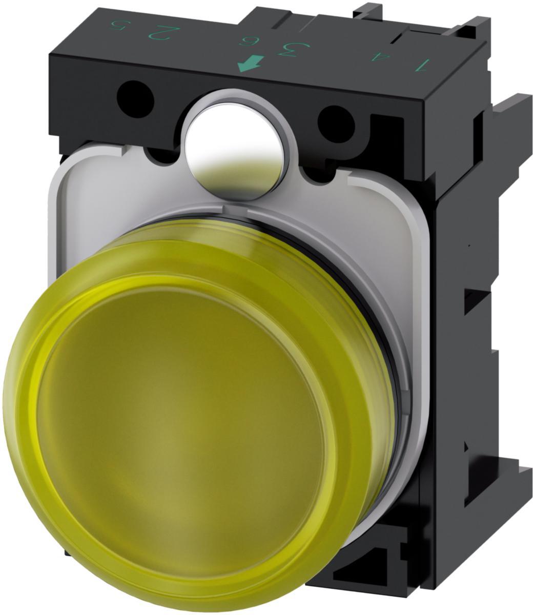 Signallampa 3SU11 övriga - SIGNALLAMPA GUL 24V 3SU1102-6AA30-1AA0