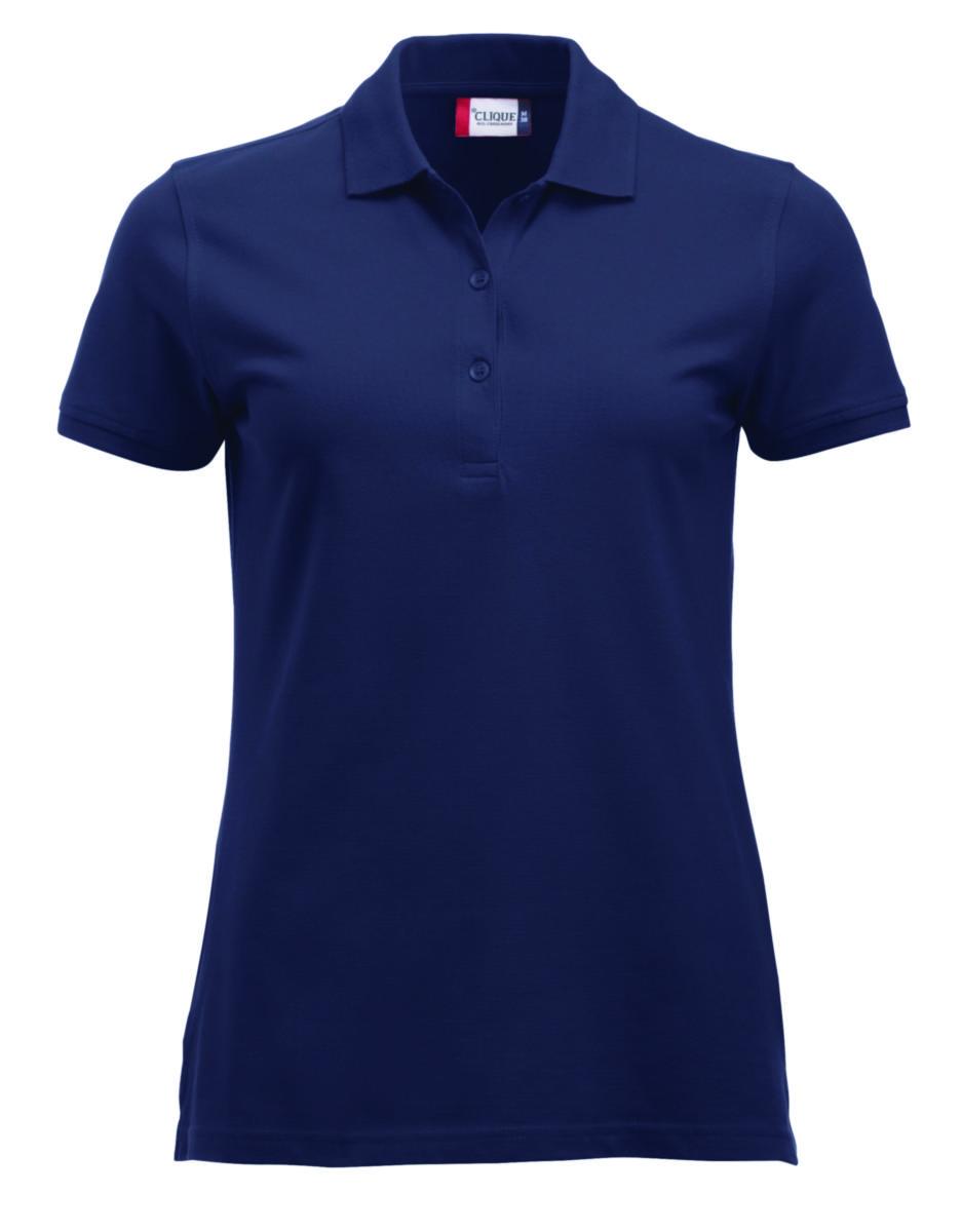 Pikétröja Clique Marion 028246 - MARION PIKE S/S M.MARIN XS Bom. 190g/m2
