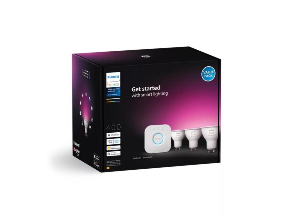 Ljuskälla GU10 HUE, RGBW - PHILIPS HUEWCA 4.2W GU10 3KIT 4.2W 2000-6500K RGBW GU10 400L