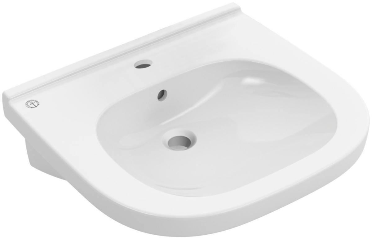 Washbasin 4G1960 - bolt mounting 60 cm, Gustavsberg - WASHBASIN 4G19 60 PROJ.TS 610X550 BLT