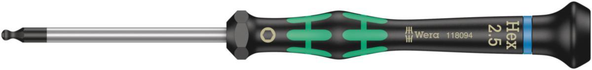 Sexkantmejsel Wera 2052 Micro - SKRUVMEJSEL WERA 2052 MICRO 2,5 X 60 MM KULA