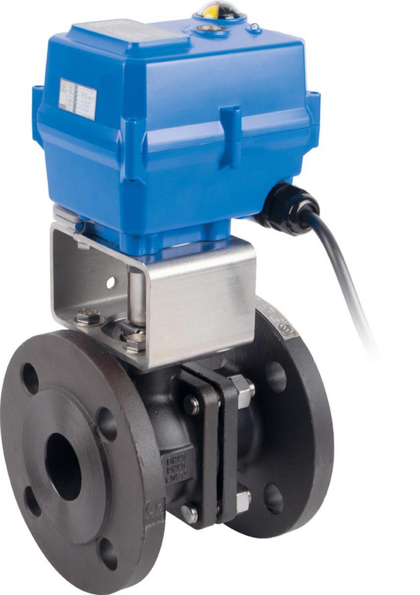 Elektrisk 2-delad kulventil i kolstål 1.0619 Typ 762 PN16/40 flänsad - KULVENTIL 762 DN125 FL PN16 1.0619/PTFE FIRE SAFE TCR-40N