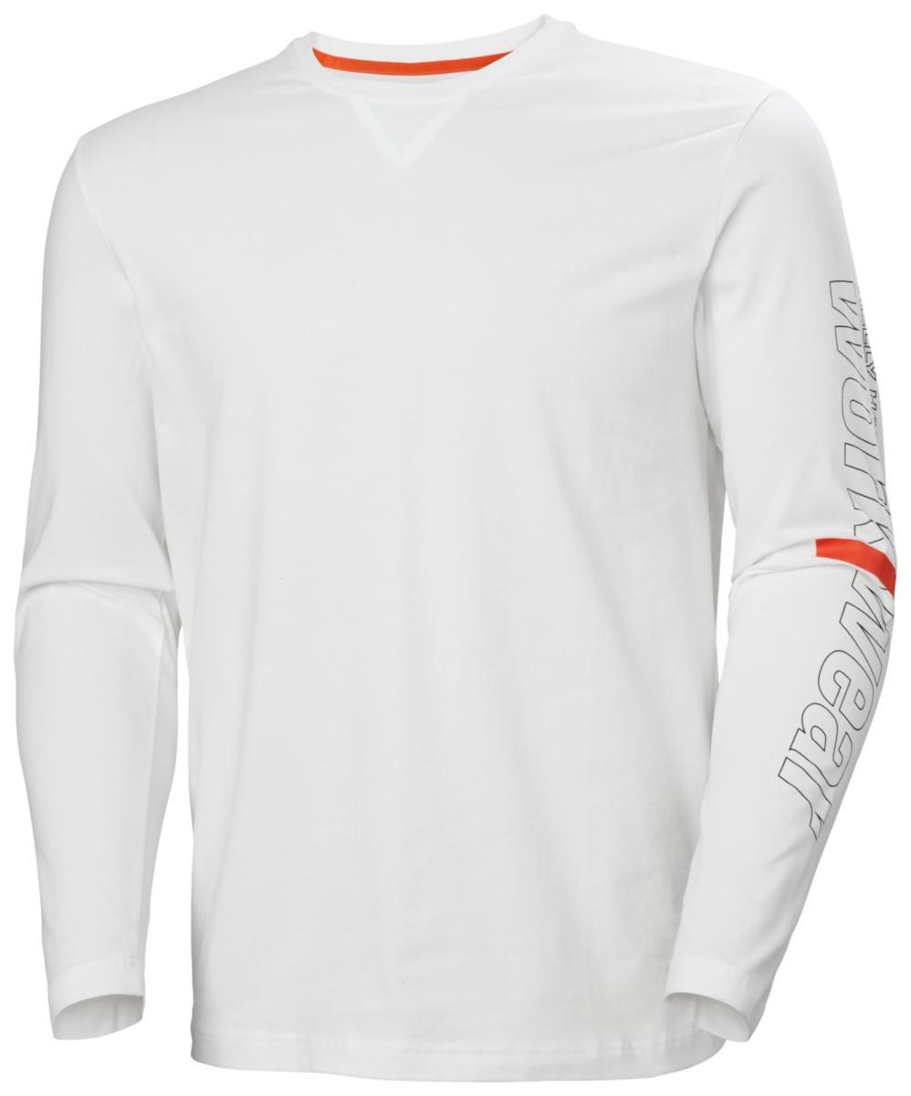 T-shirt Helly Hansen 79262 Graphic - T-SHIRT HELLY HANSEN 79262 LÅNGÄRMAD VIT STLL