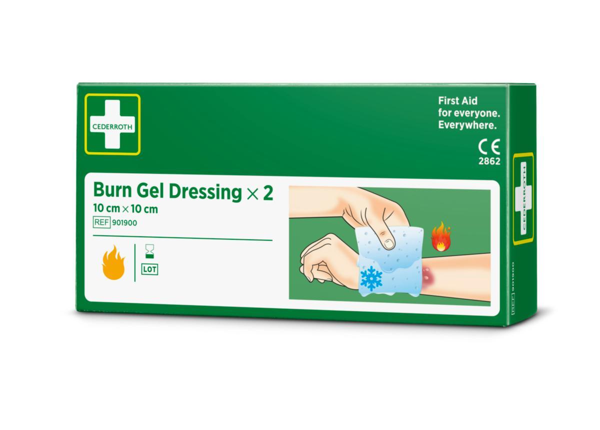 Burn pledget cederroth - BURN PLEDGET CEDERROTH 901900 BURN GEL10X10CM PK 2PCS