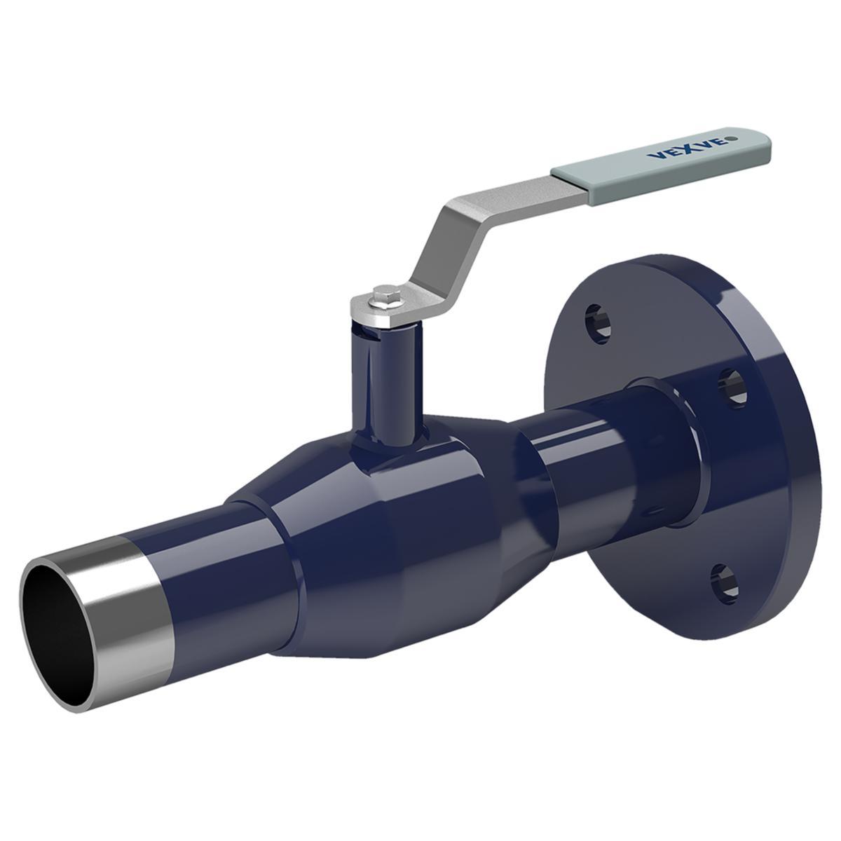 Helsvetsad kulventil fabrikat Vexve Serie 105 i kolstål med svetsända/Fläns, reducerat flödesutförande - KULVENTIL DN250 SV-ISO/FL PN16 P235GH VEXVE RED. HANDSP