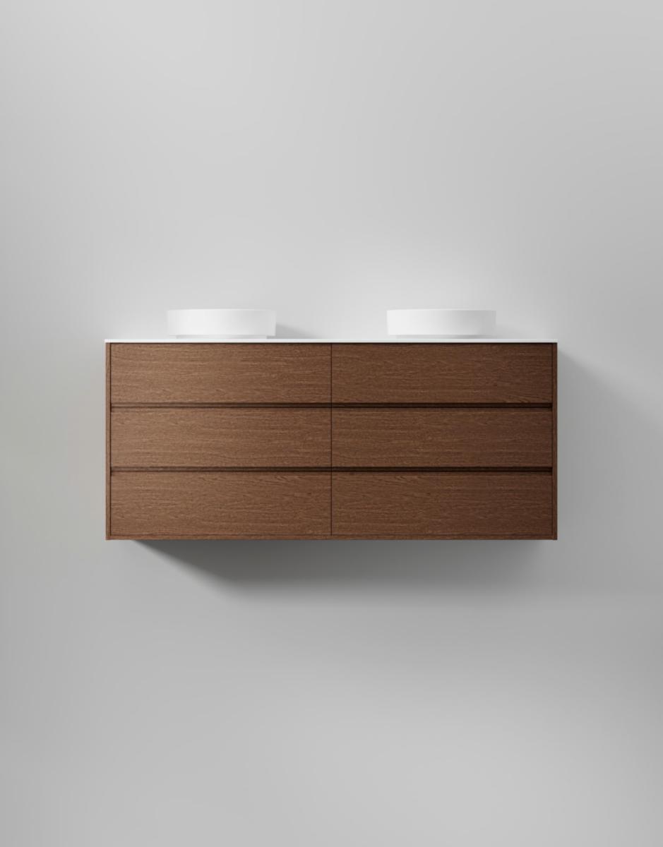 Tvättställsskåp Terra Grip, INR - INR KOMMOD TERRA GRIP 160 D DARK OAK, 6 LÅDOR