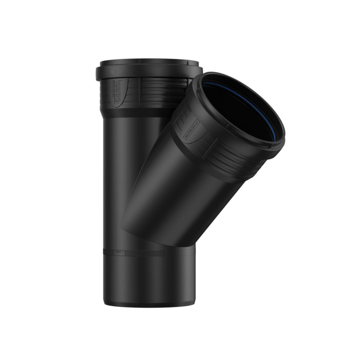 Grenrör med två muffar 45°, PP, Stilla Master 3+ - GRENRÖR 110X45° PP 2 MUFFAR STILLA MASTER 3+, PIPELIFE