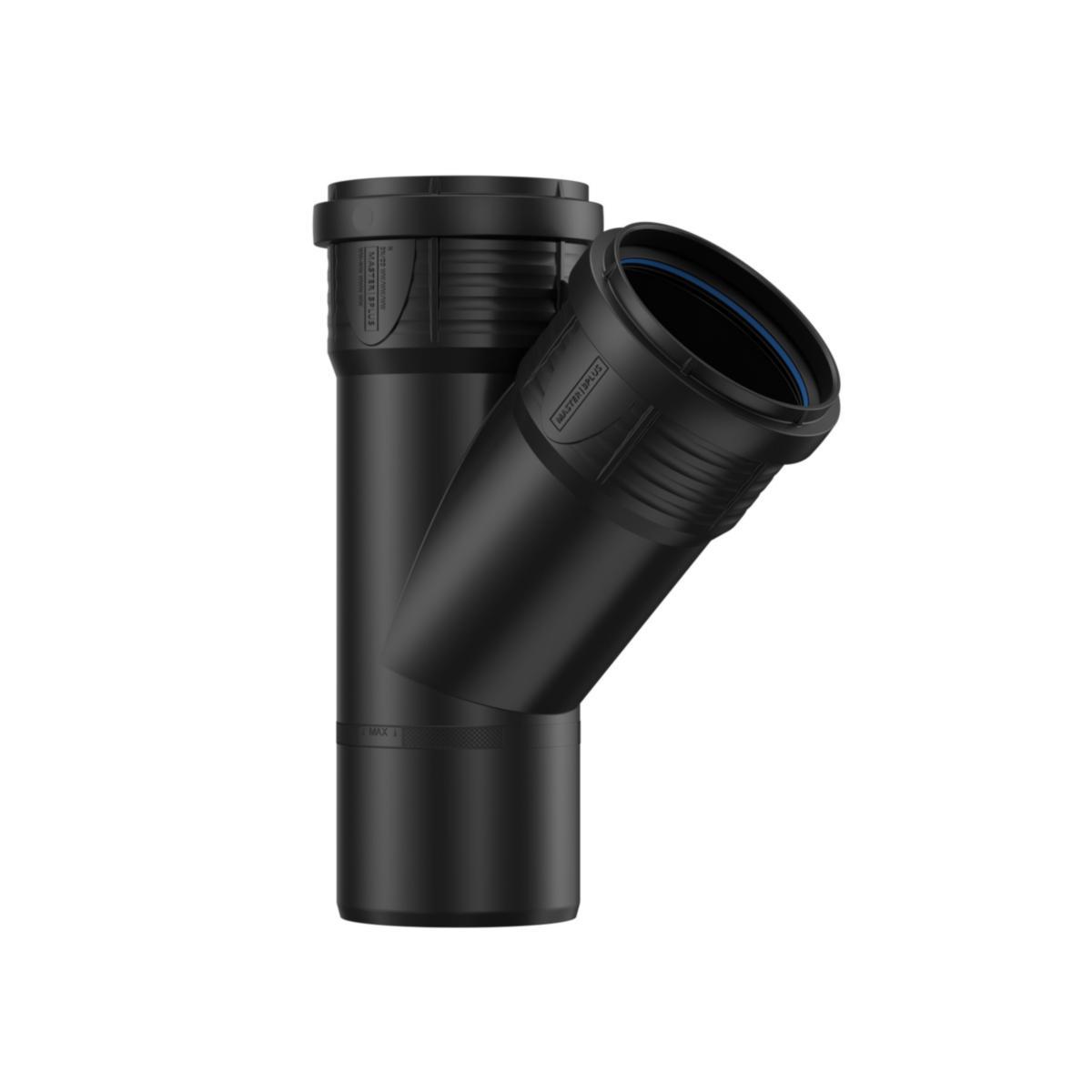 Grenrör med två muffar 45°, PP, Stilla Master 3+ - GRENRÖR 75X45° PP 2 MUFFAR STILLA MASTER 3+, PIPELIFE