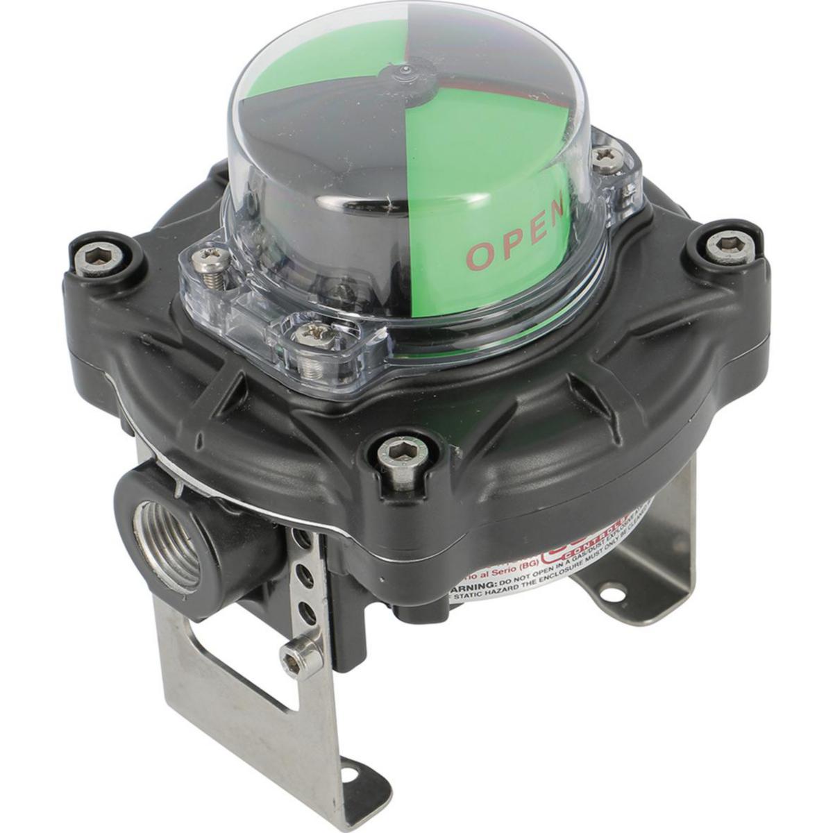 Indikeringsbox Typ SK för pneumatiska manöverdon - GRÄNSLÄGE SK ALU IP67 ATEX 230VAC/24VDC INK MONTFÄSTE