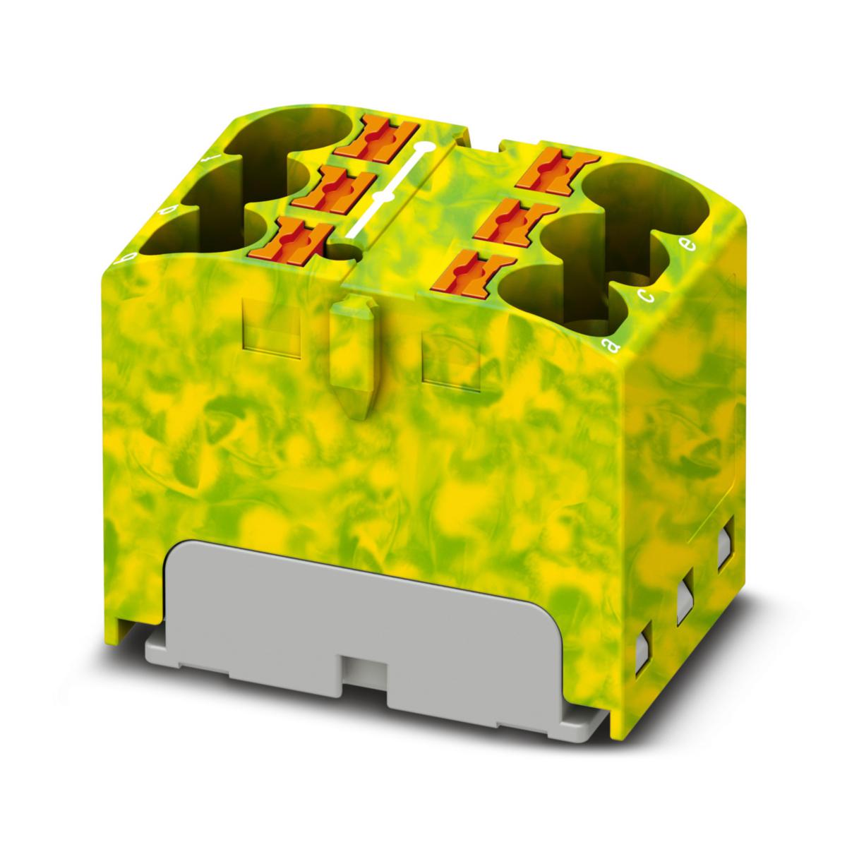 Fördelningsplint PTFIX 4 mm² med 10 mm² matning - FÖRD PLINT PTFIX 6X4 GNYE PTFIX 6X4 GNYE