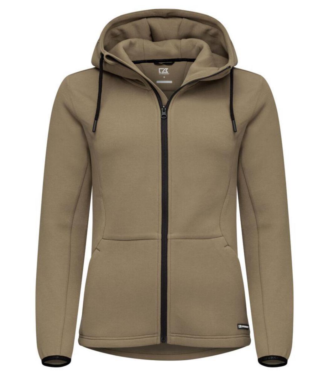 Huvtröja Cutter & Buck Pemberton 358419 helzip Dam - HUVTRÖJA C&B PEMBERTON 358419 DAM HELZIP KHAKI STL M