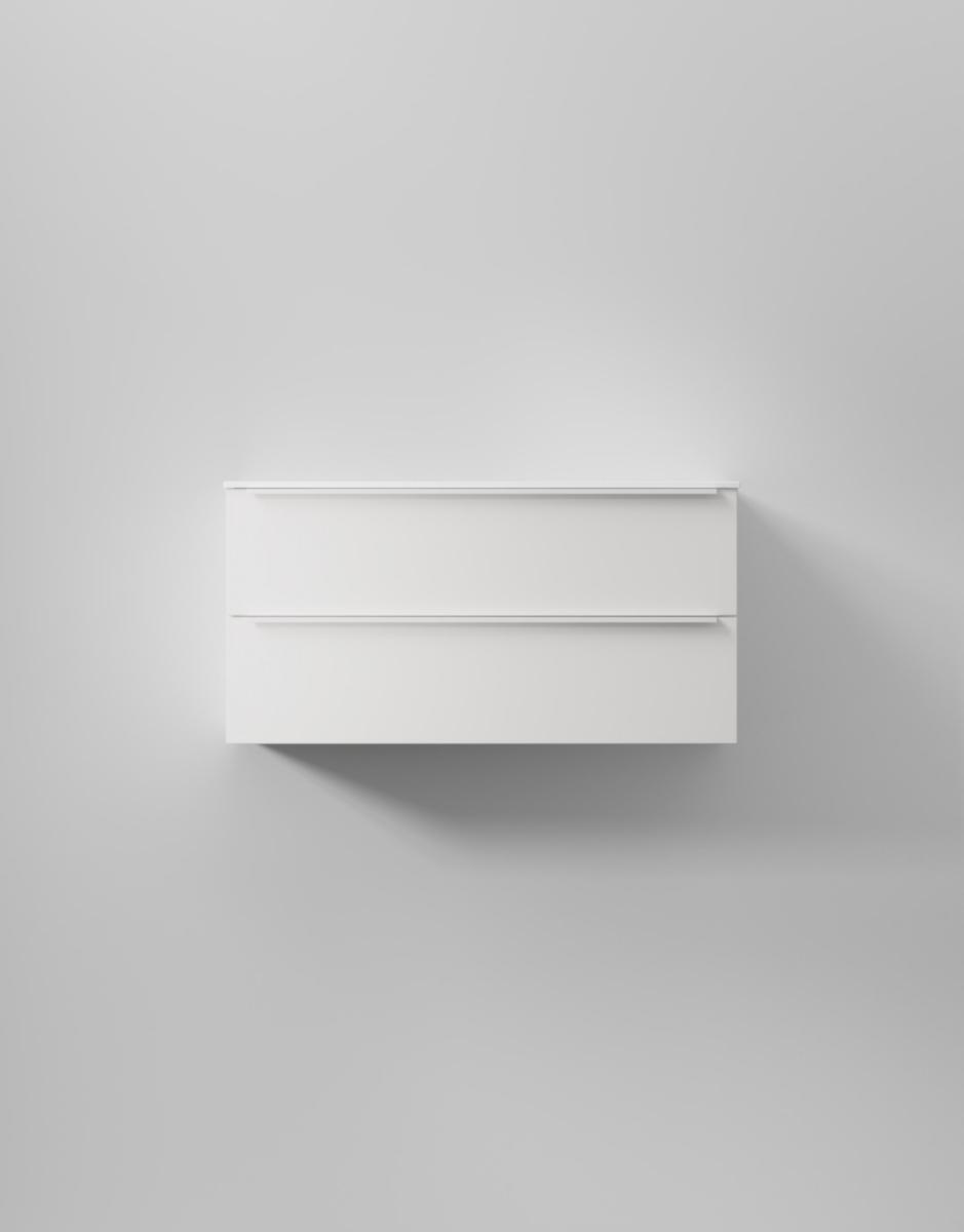Tvättställsskåp Core Avant, INR - INR KOMMOD CORE AVANT 100 PURE WHITE, 2 LÅDOR