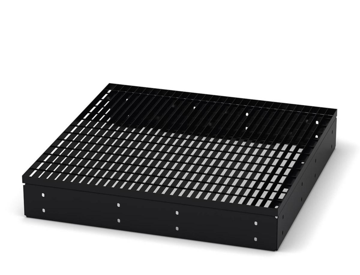 Plattform, Weland Stål - PLATTFORM 1000X1000 INKL.G-DUR SVART ( SPF1010 )