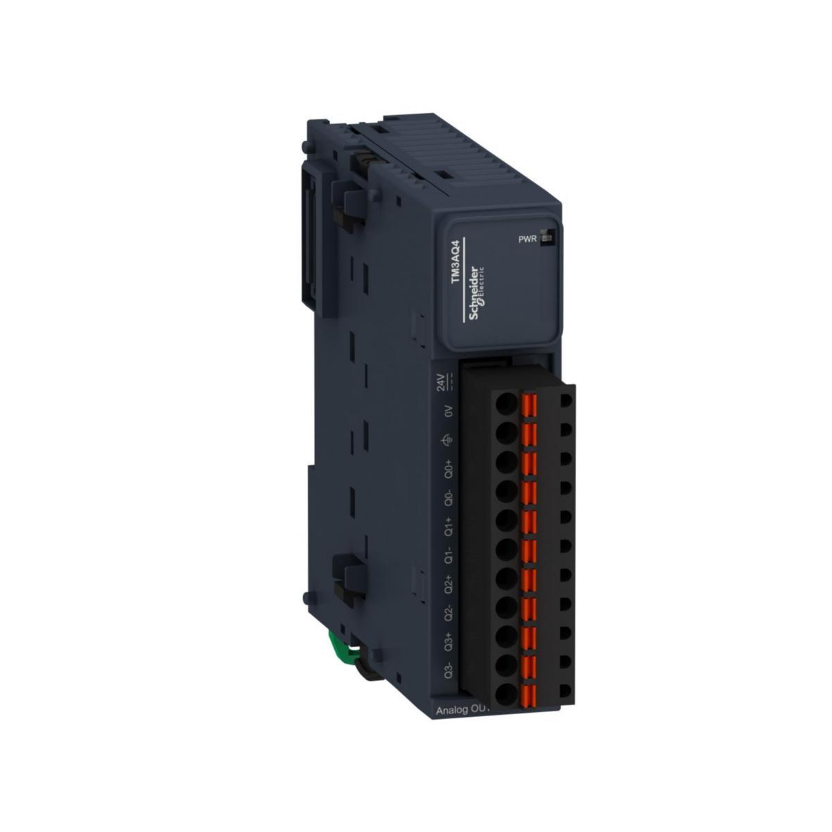 Analog utgångsmodul för TM221, TM241 och TM251 - MODUL TM3-4 ANA UT FJÄDER TM3AQ4G