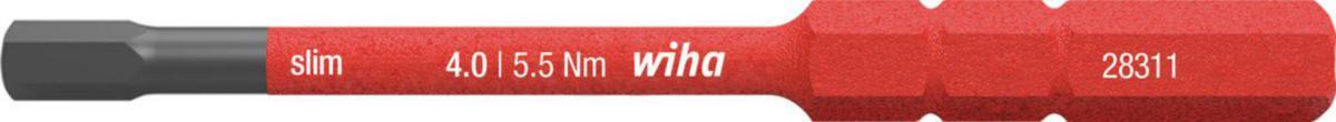 Bits Wiha slimBit Hex - BITS WIHA SLIMBIT HEX 4.0X75MM 1000V