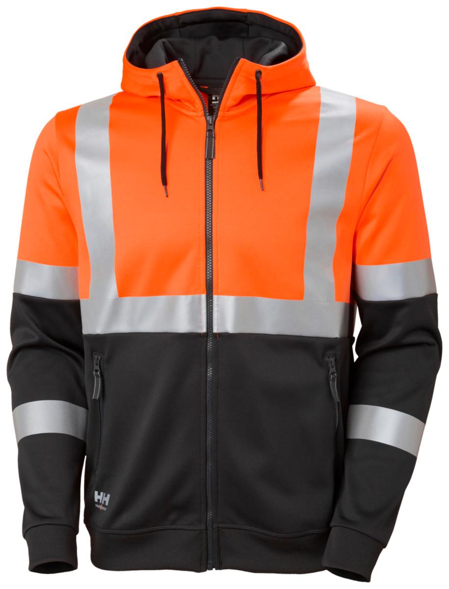 Huvjacka Helly Hansen 79259 Addvis - HUVTRÖJA HH 79259 ADDVI HELZIP VARSEL ORANGE/SVART STL 3XL