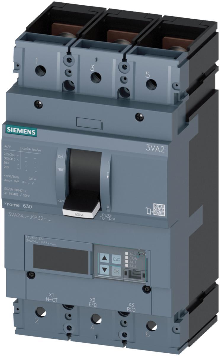 Effektbrytare Sentron - EFFEKTBRYTARE 3P 500A 55KA 3VA2450-5KP32-0AA0