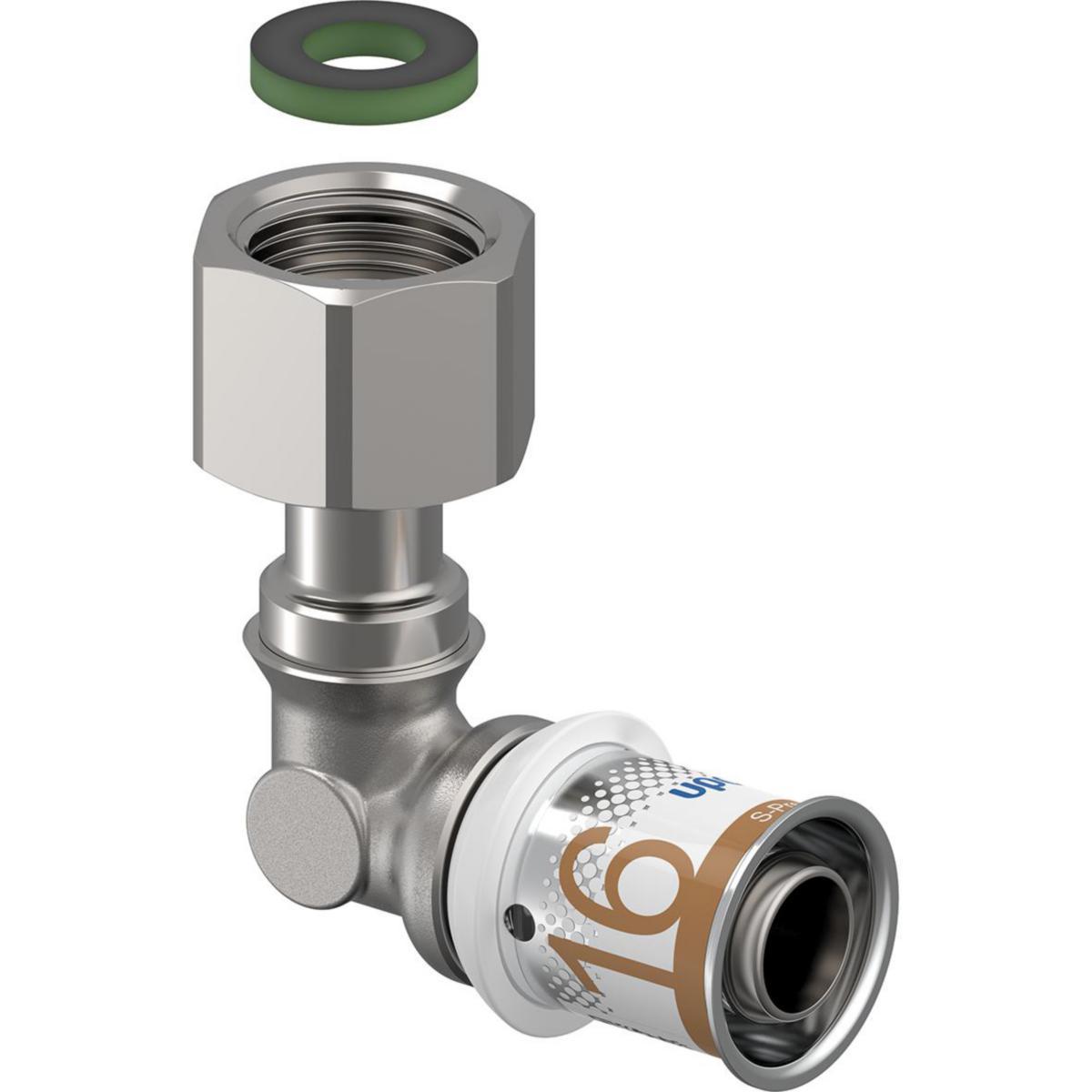 Vinkelövergång, S-Press PLUS med löpm. Uponor - S-PRESS PLUS VINKEL M. LÖPM 16-G3/8"SN