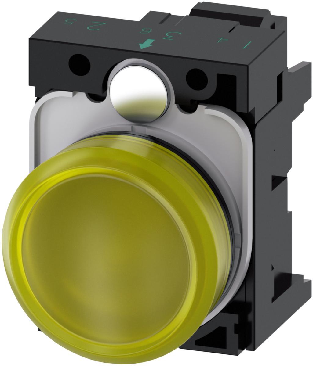 Signallampa 3SU11 övriga - SIGNALLAMPA GUL 230V 3SU1106-6AA30-3AA0