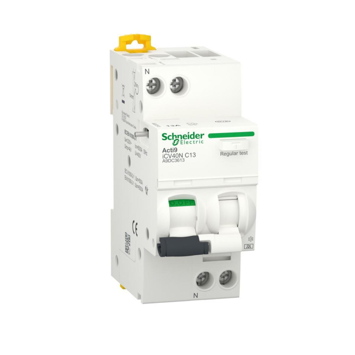 Personskyddsbrytare iCV40N 1P+N - PERSSKBR ICV40N C13A 30MA A A9DC3613