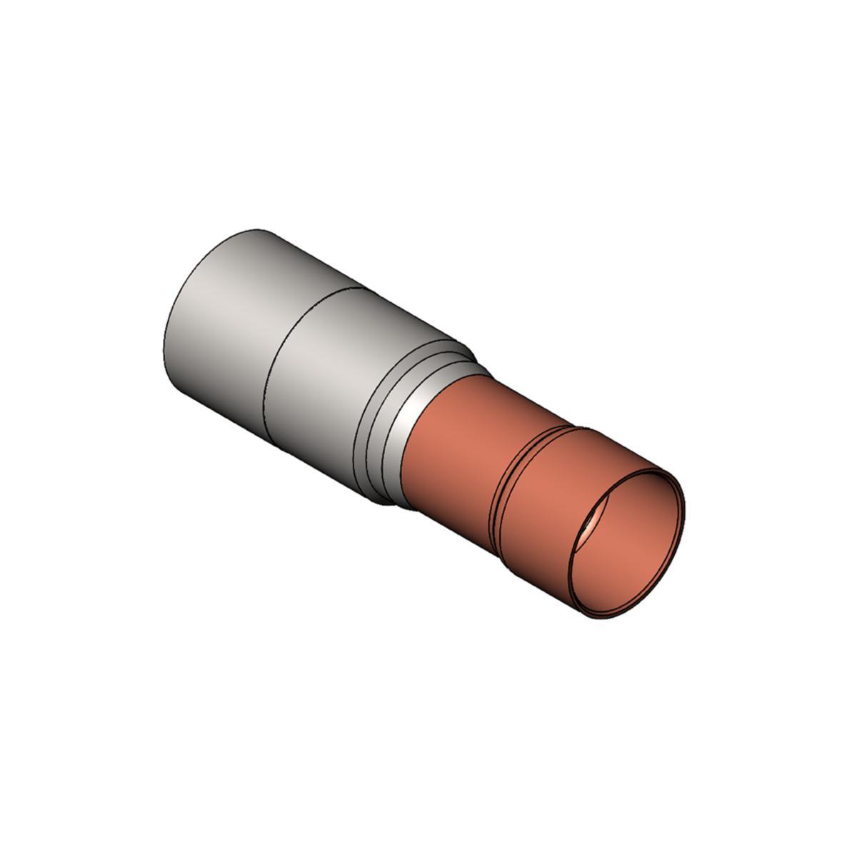 Transition from steel (welding end P235GH) to copper (brazing EN1057:2006) Vexve series 735, Vexve - TRANSITION PART STEEL/COPPER 33,7MM X 28MM EXPANDED