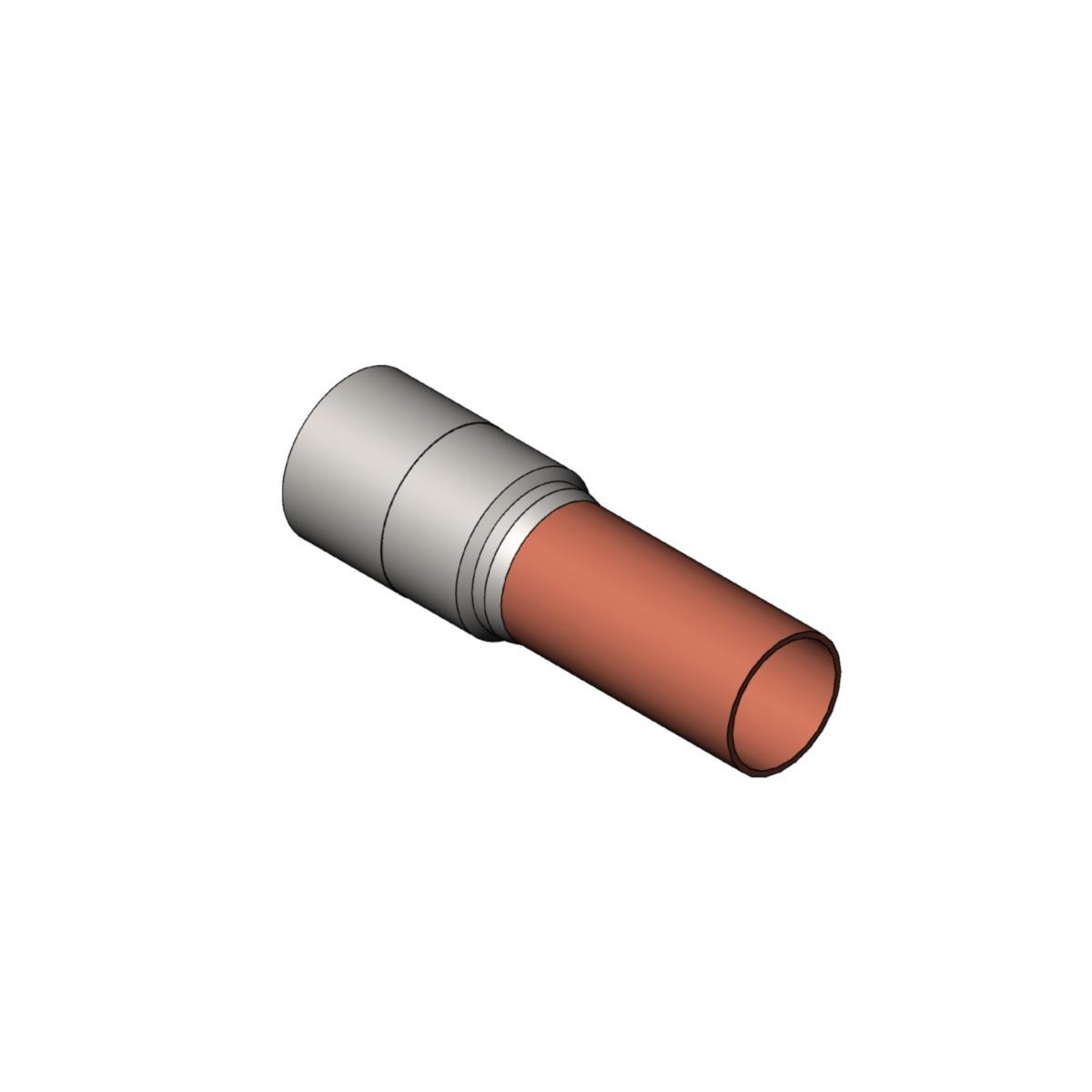 Transition from steel (welding end P235GH) to copper (brazing EN1057:2006) Vexve series 735, Vexve - TRANSITION PART STEEL/COPPER 42,4MM X 35MM STRAIGHT