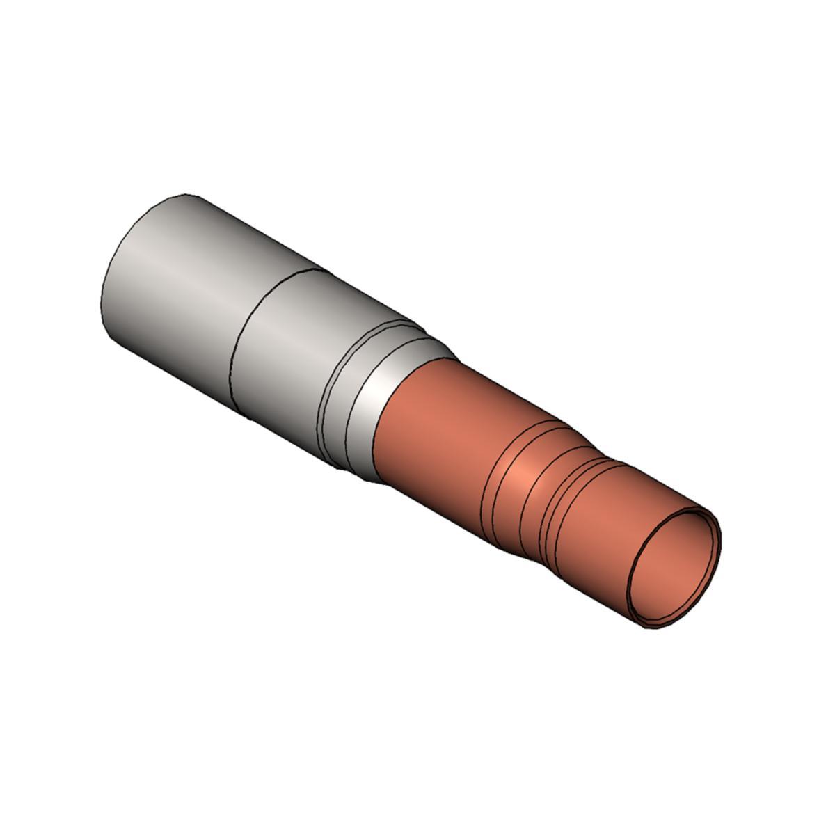 Övergång från stål (svetsända P235GH) till koppar (lödning EN1057:2006) Vexve serie 735, Vexve - ÖVERGÅNG STÅL / KOPPAR 21,3MM X INV 15MM
