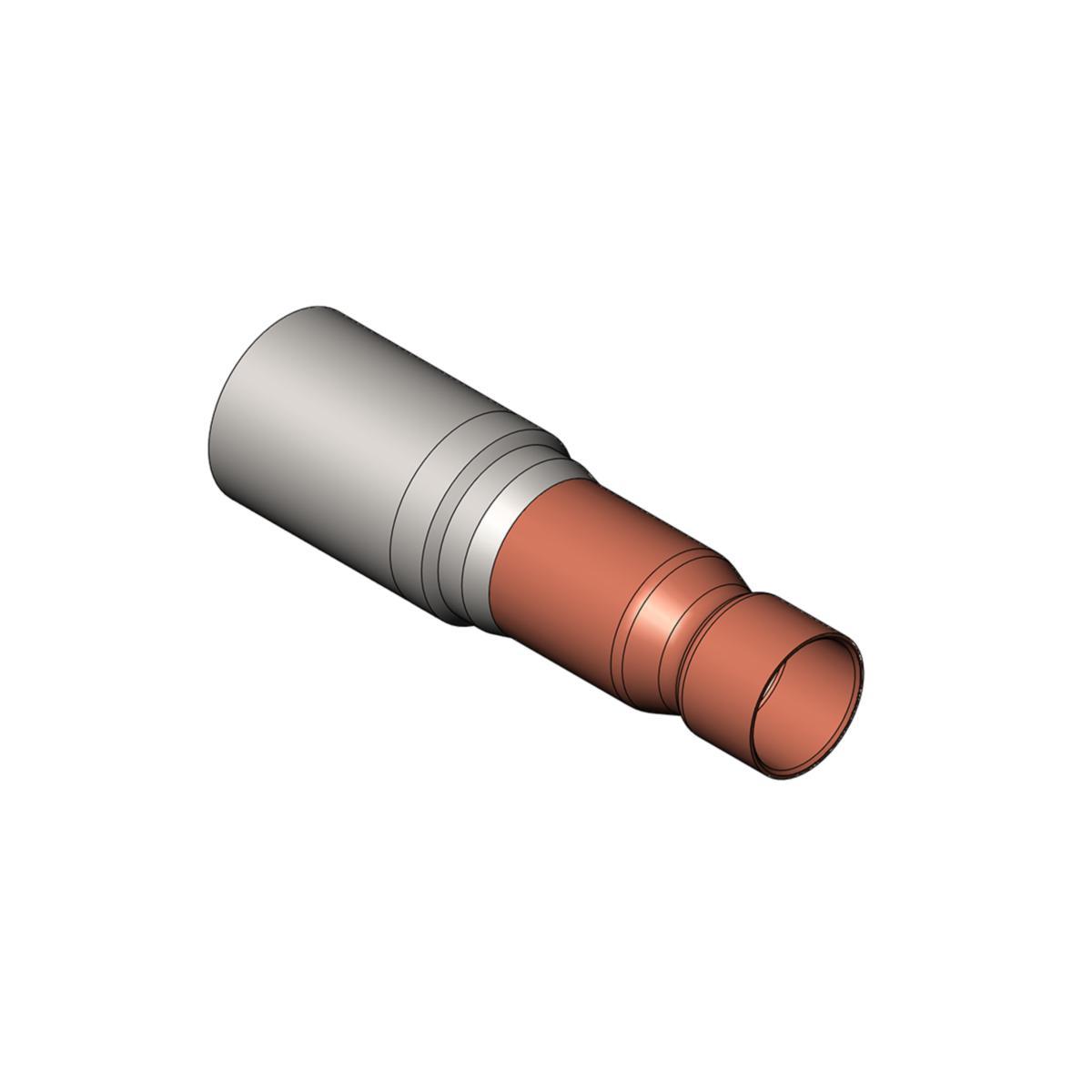 Transition from steel (welding end P235GH) to copper (brazing EN1057:2006) Vexve series 735, Vexve - TRANSITION PART STEEL/COPPER 26,9MM X 18MM EXPANDED