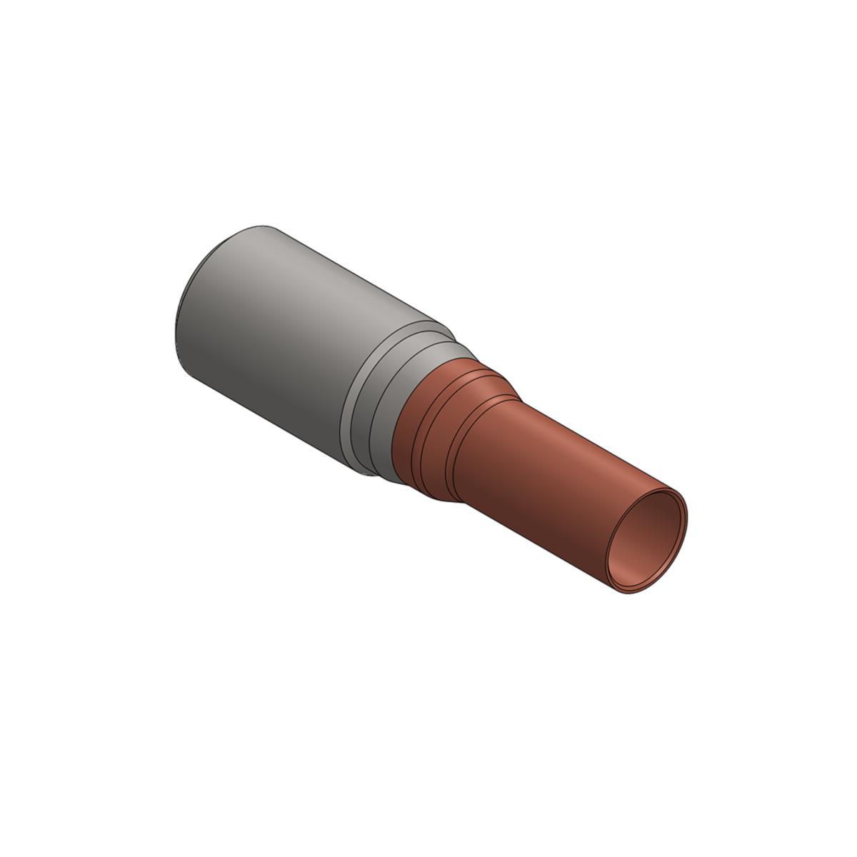 Transition from steel (welding end P235GH) to copper (brazing EN1057:2006) Vexve series 735, Vexve - TRANSITION PART STEEL/COPPER 26,9MM X 18MM STRAIGHT