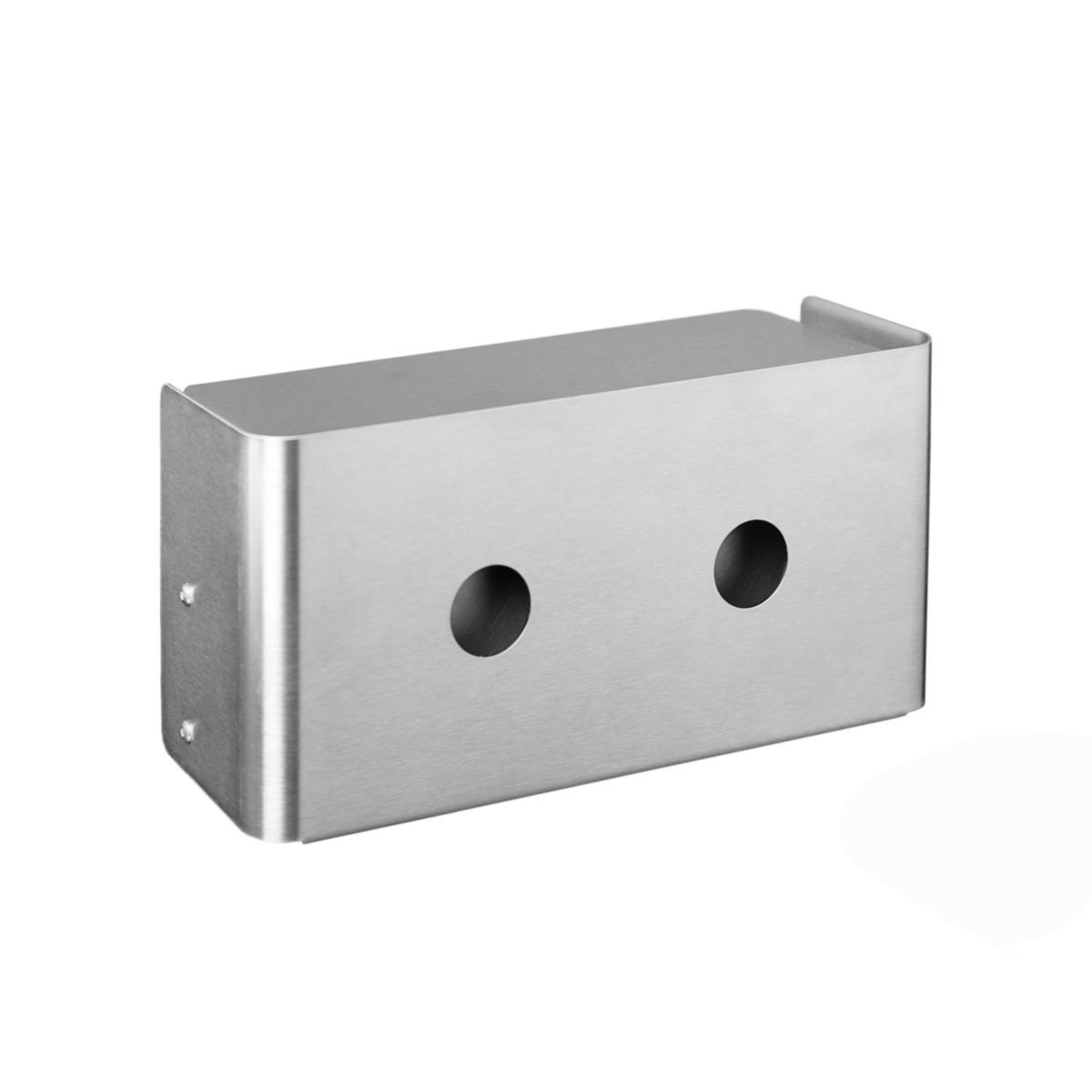 Sanitespåshållare D line - SANITETSPÅSHÅLLARE LINE 285X75X140 MM BORSTAD RFR STÅL