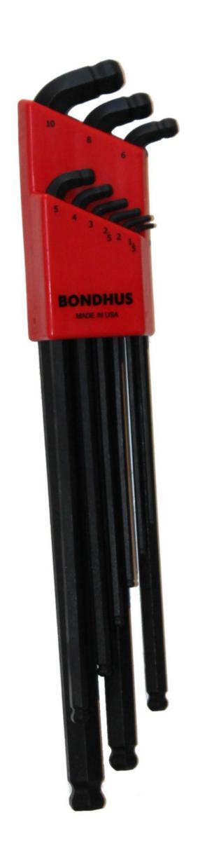 Angle key kit Bondhus SDBLX9M - ALLEN KEY SET BONDHUS STUBB SDBLX9M 1.5-10MM 100DEGR