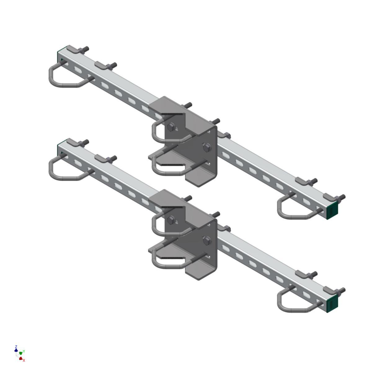 Parallellfäste RÖR Ø35-90 mm, 1 set - PARALLELLFÄSTE. 1 SET FÖR RÖR Ø35 - 90