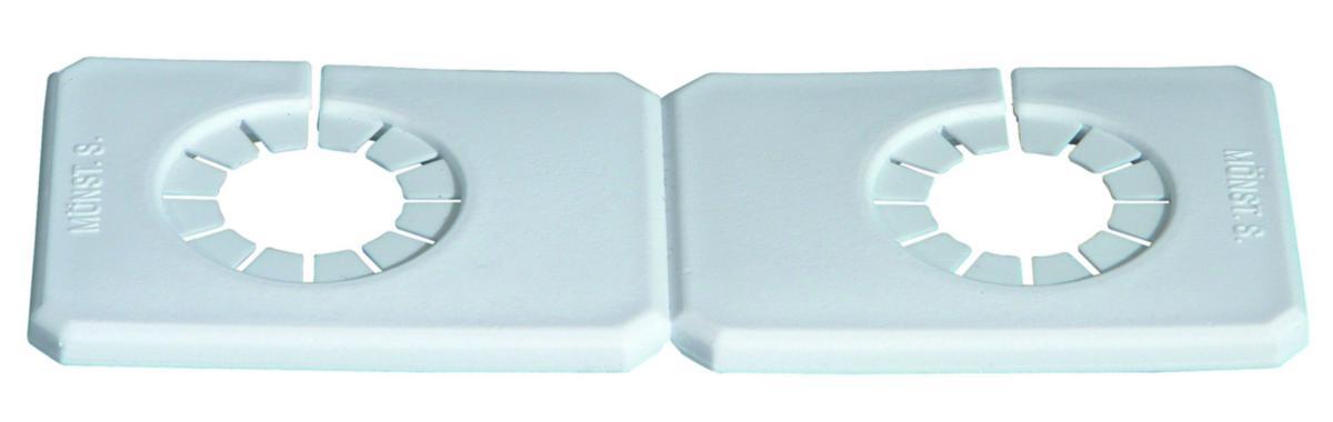 Täckbrickor Duo-Täck för dubbla rör delbara, Purus - TÄCKBRICKA 15-22 C/C 60MM DUO-TÄCK VIT