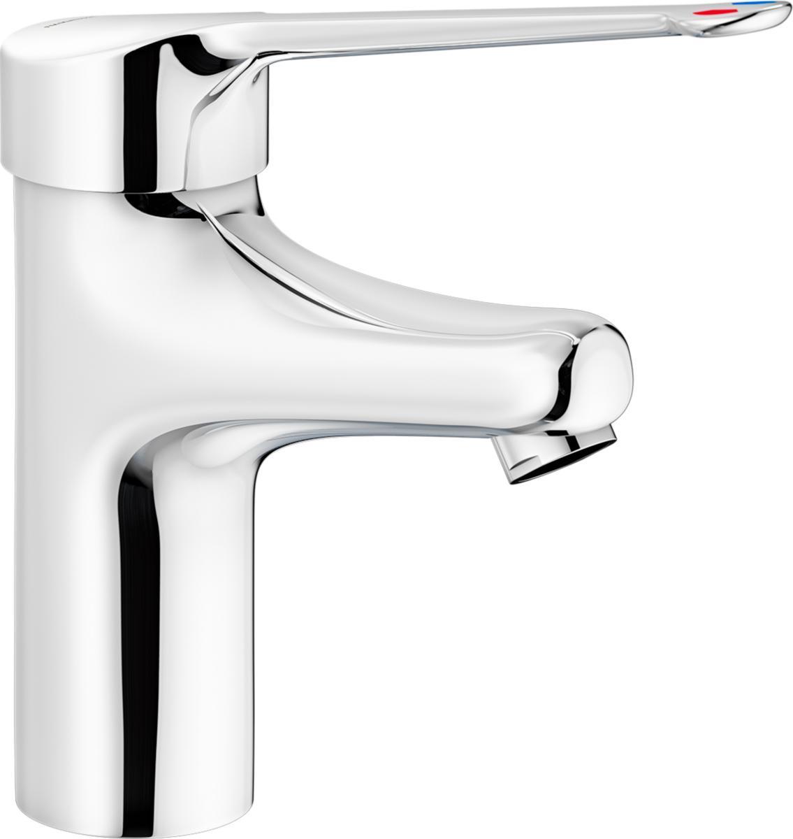 Tvättställsblandare MediCare med lång spak, FMM - FMM MEDICARE TVÄTTSTÄLLSBL. LÅNG SPAK. KOPPARRÖR 10MM