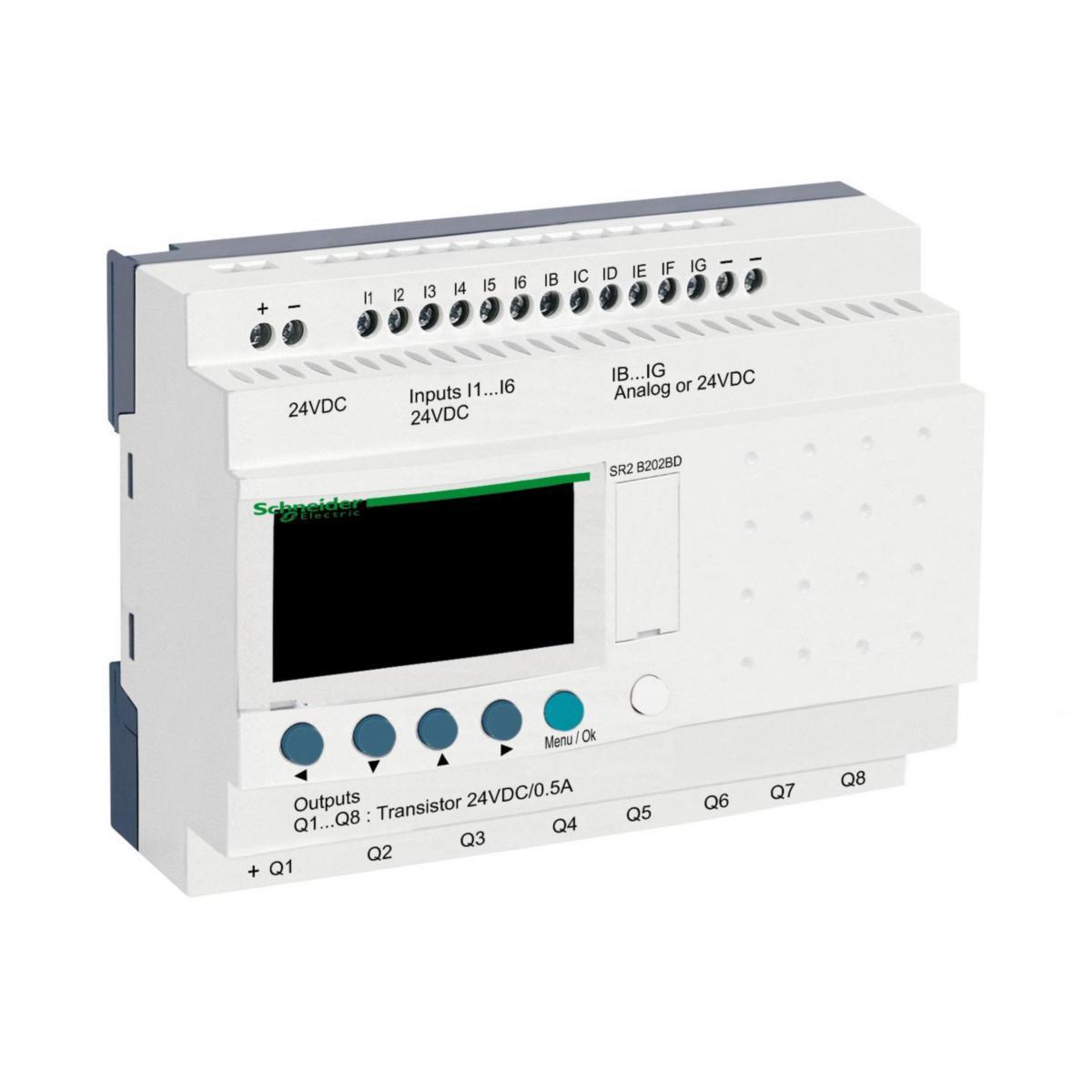 Zelio Kompakt - LOGIKMODUL 20I/O 24VDC SR2B202BD